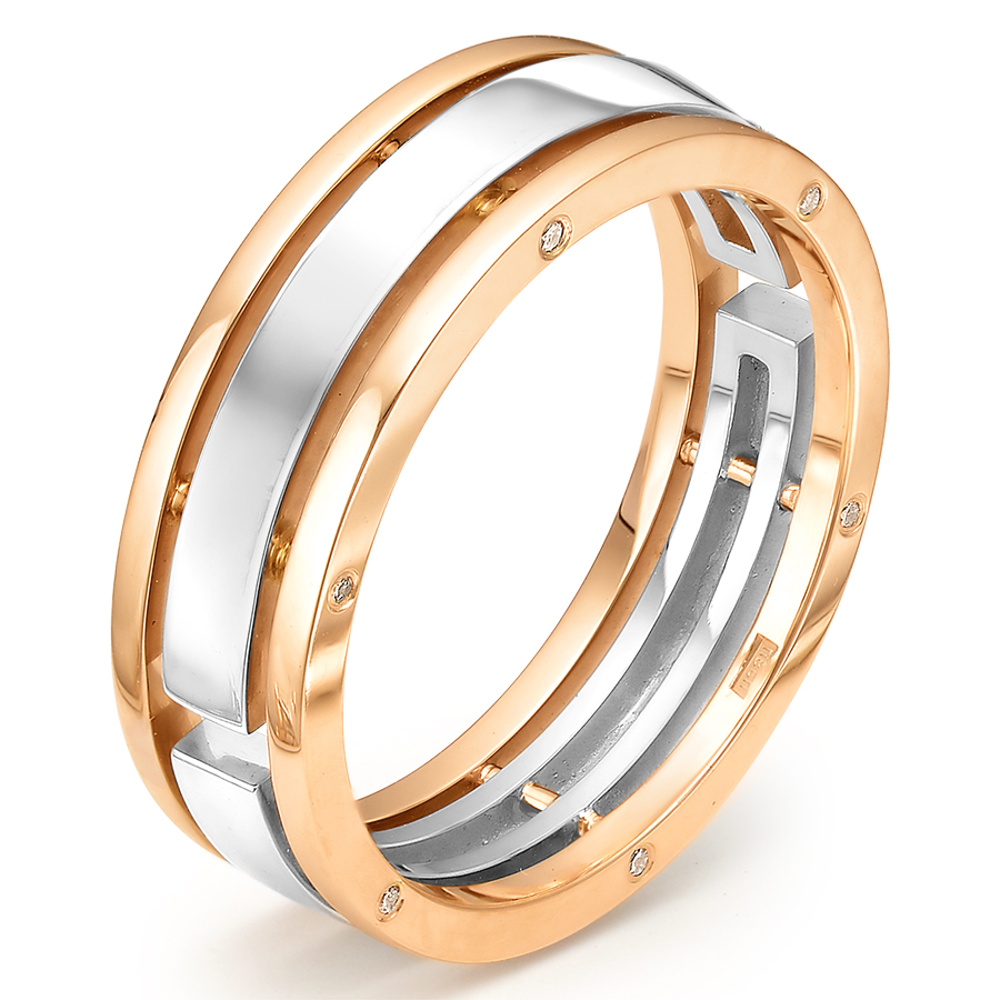Кольцо обручальное, золото, бриллиант, 928-110